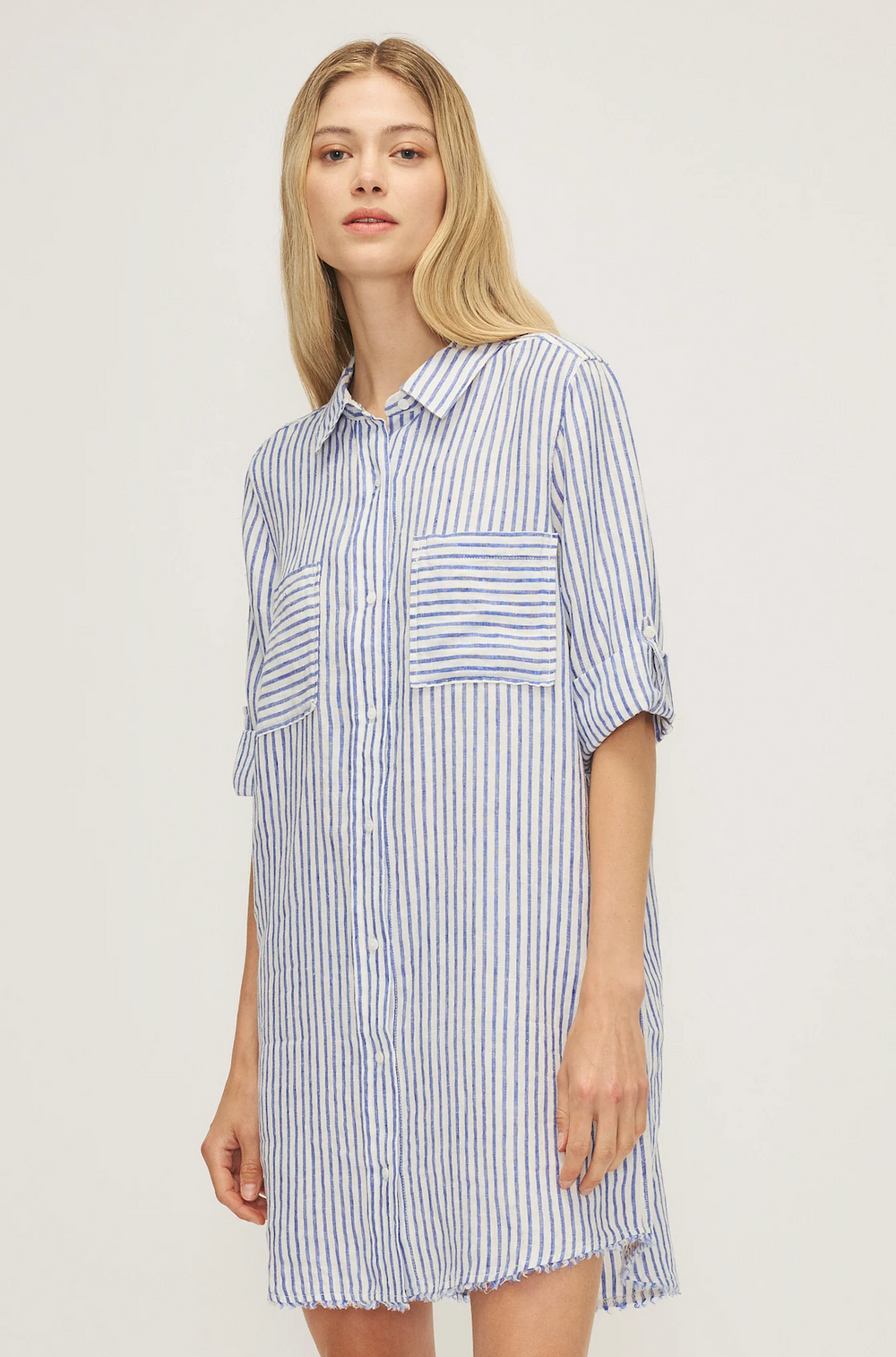 Cynthia Dress in Royal Stripe