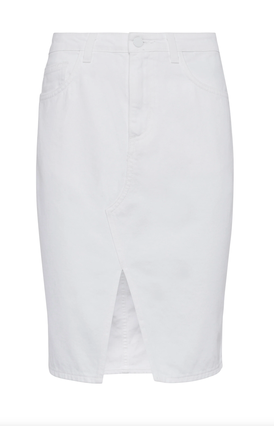 Tylee Knee Length Skirt in Blanc