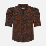 The Gillian Top in Light Leopard Multi