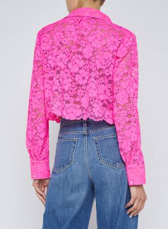 
                  
                    Akemi Cropped Buttondown in Pink Glow
                  
                