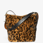Jane Hobo XL Leo Faux Fur Bag in Leopard - Lukka Boutique