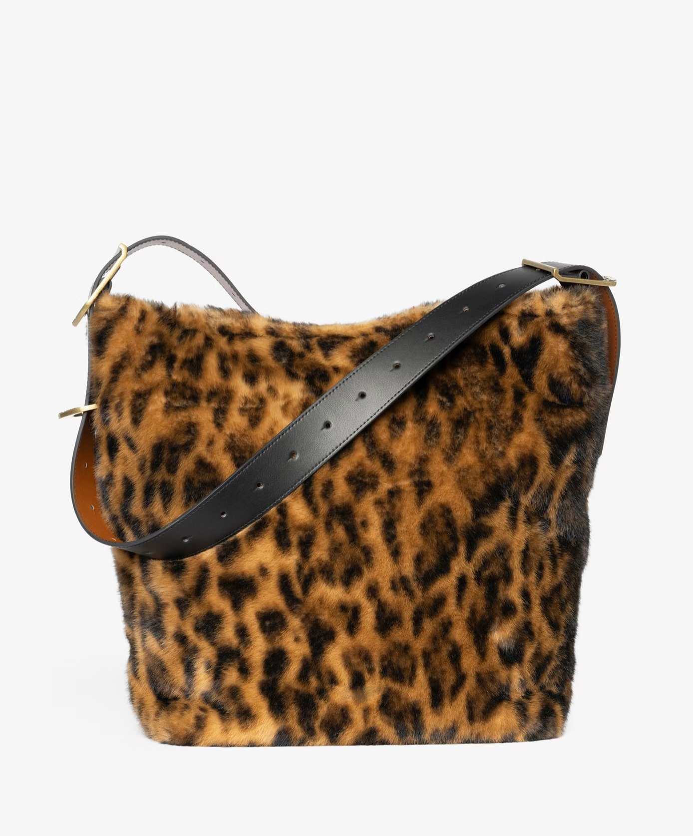 Jane Hobo XL Leo Faux Fur Bag in Leopard - Lukka Boutique