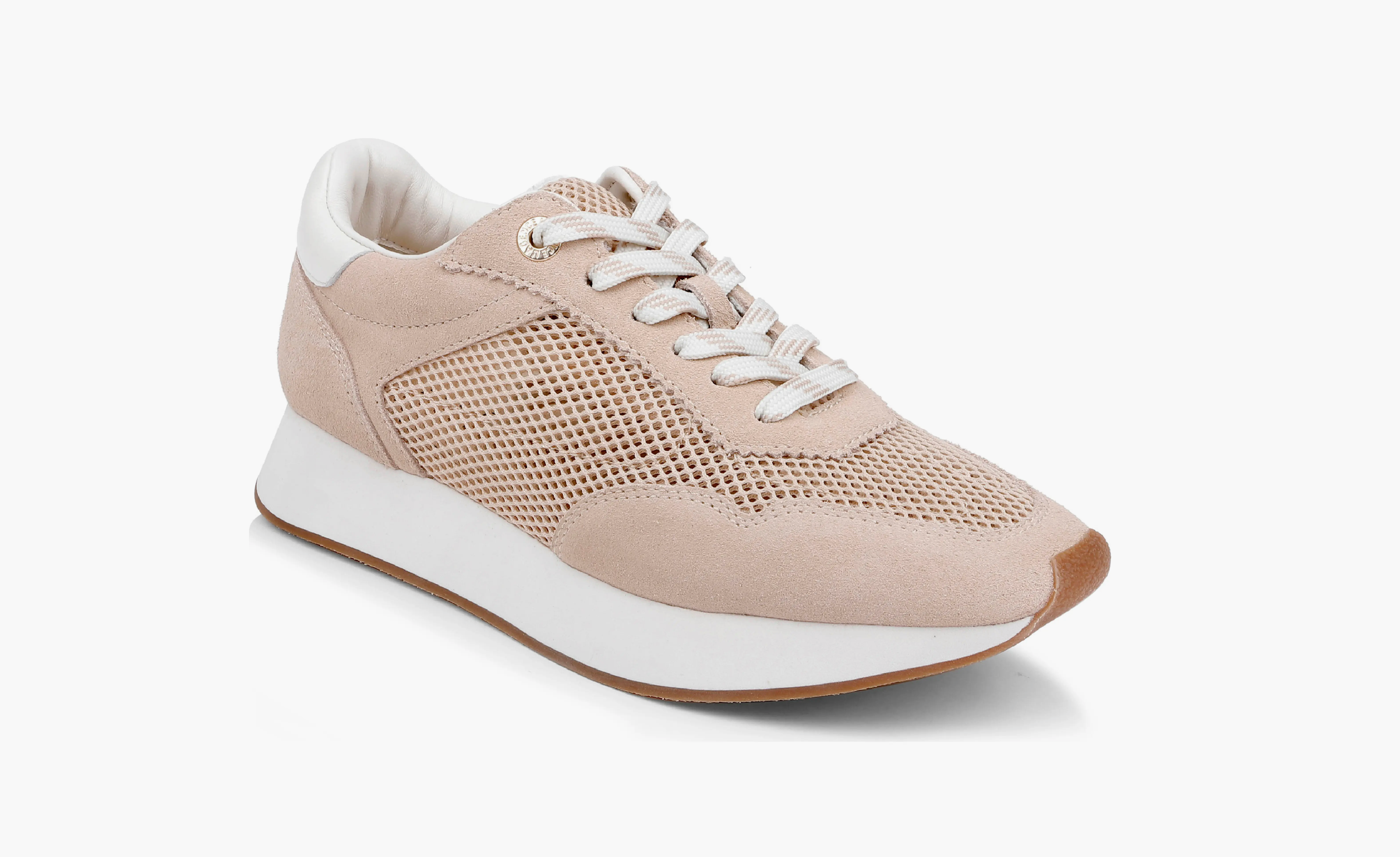 Deepa Platform Sneaker in Latte Suede - Lukka Boutique