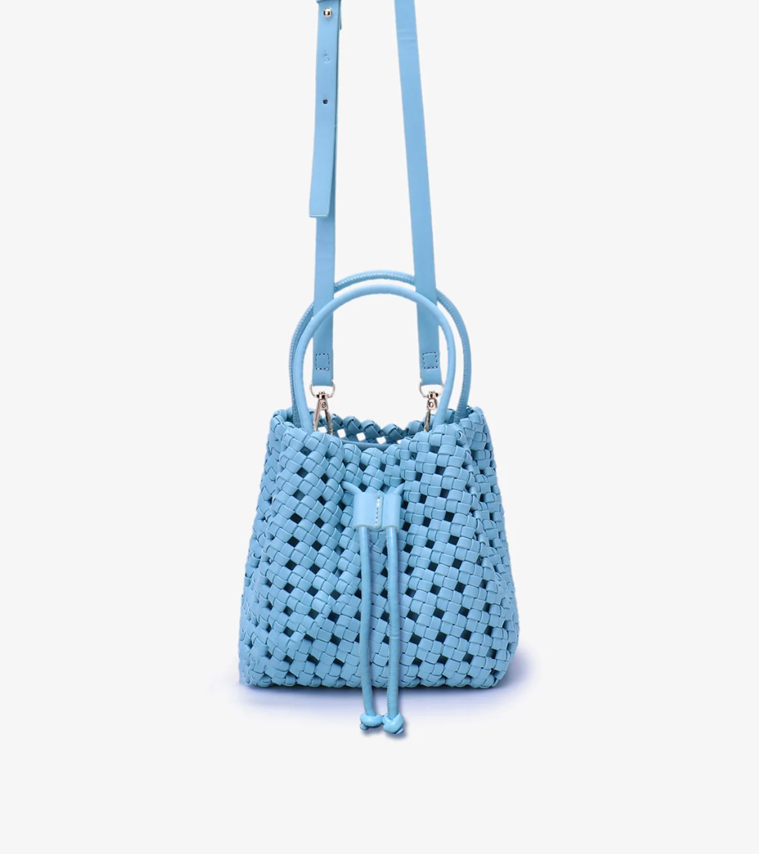 Perrie Bucket Mini Woven Square Handbag - Lukka Boutique