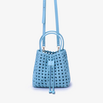 Perrie Bucket Mini Woven Square Handbag - Lukka Boutique