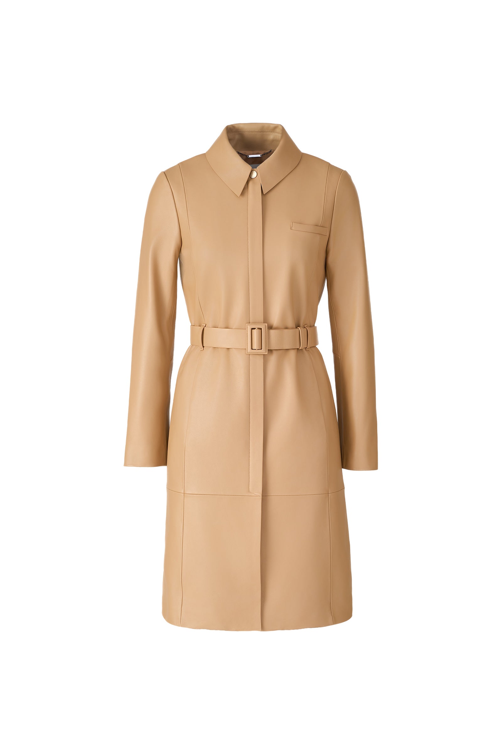 Wendy Leather Coat in Teak - Lukka Boutique