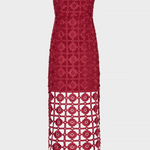 Kait Tile Lace Dress in Burgundy - Lukka Boutique