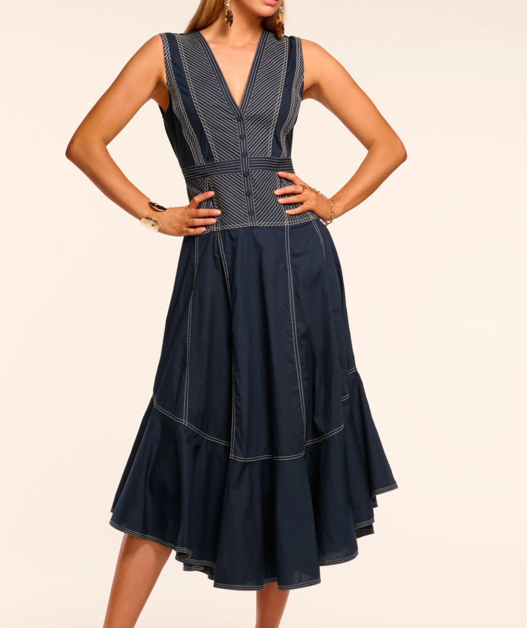 Grega Dress in Navy - Lukka Boutique