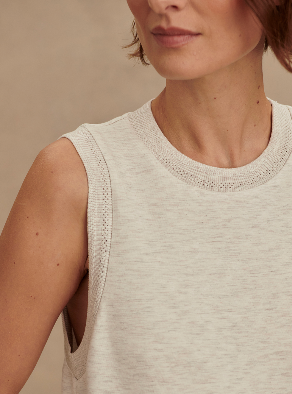 Beatrice Midi Dress in Ivory Marl - Lukka Boutique