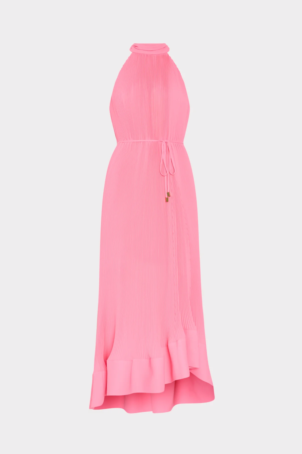 Nalani Pleated Midi Dress in Pink - Lukka Boutique
