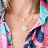 Double Layer Times Square Pave Necklace