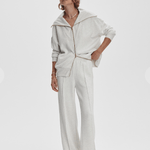 The Wide Leg Pant 28 in Ivory Marl - Lukka Boutique