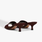 Kelsea Suede Sandal in Chestnut Brown - Lukka Boutique