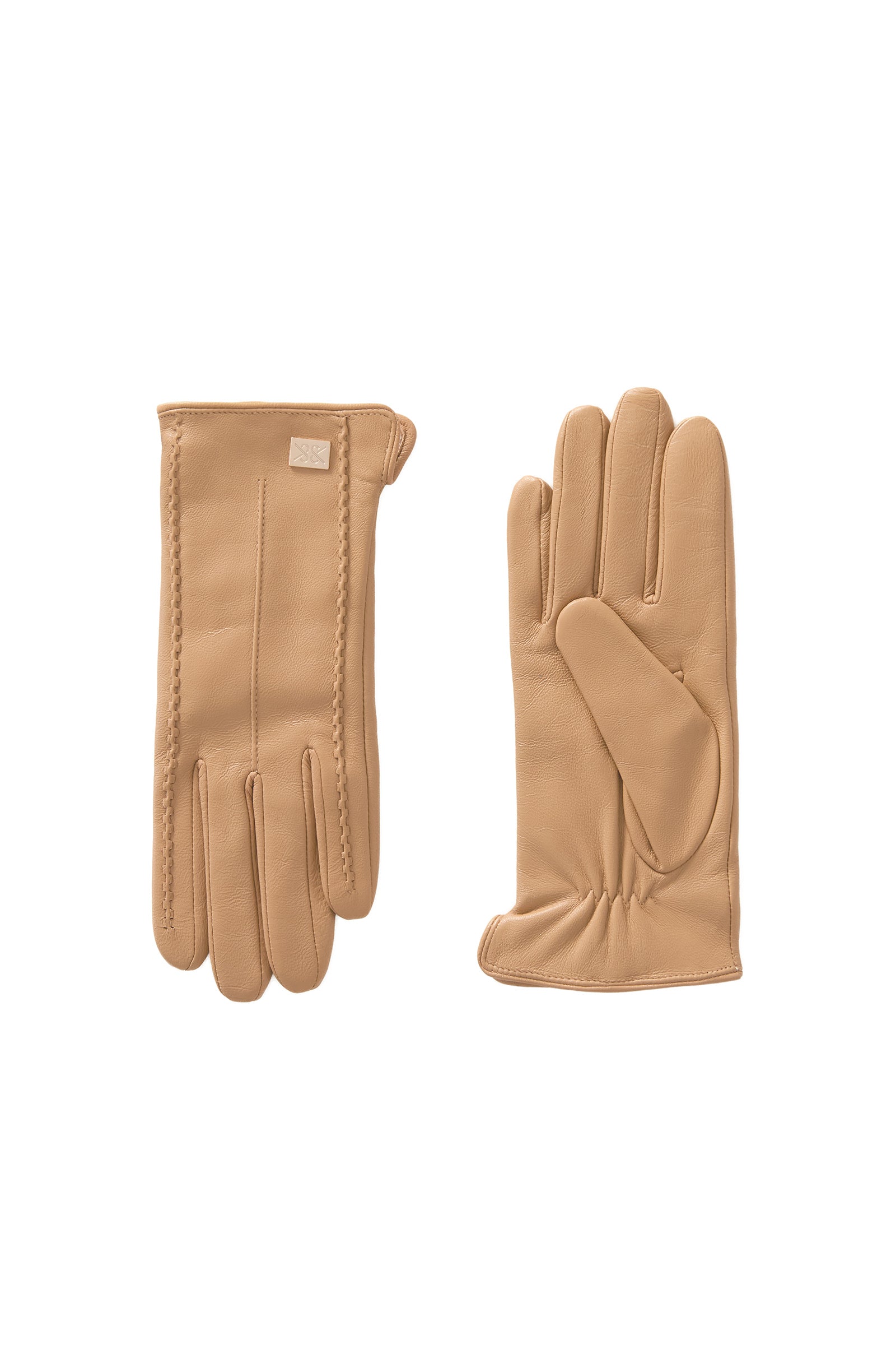 Dulce Leather Gloves in Teak - Lukka Boutique