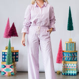 Brinna Pant in Blush Cherry Stripe