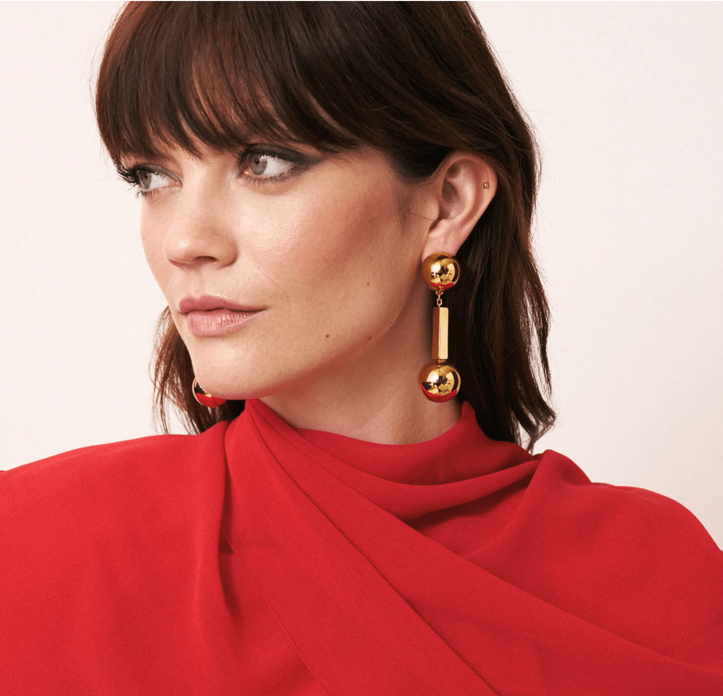 Ball Chain Erring in Gold - Lukka Boutique