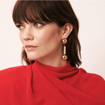 Ball Chain Erring in Gold - Lukka Boutique
