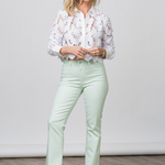 Seychelle Lace Button Down in White - Lukka Boutique