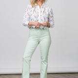 Seychelle Lace Button Down in White - Lukka Boutique
