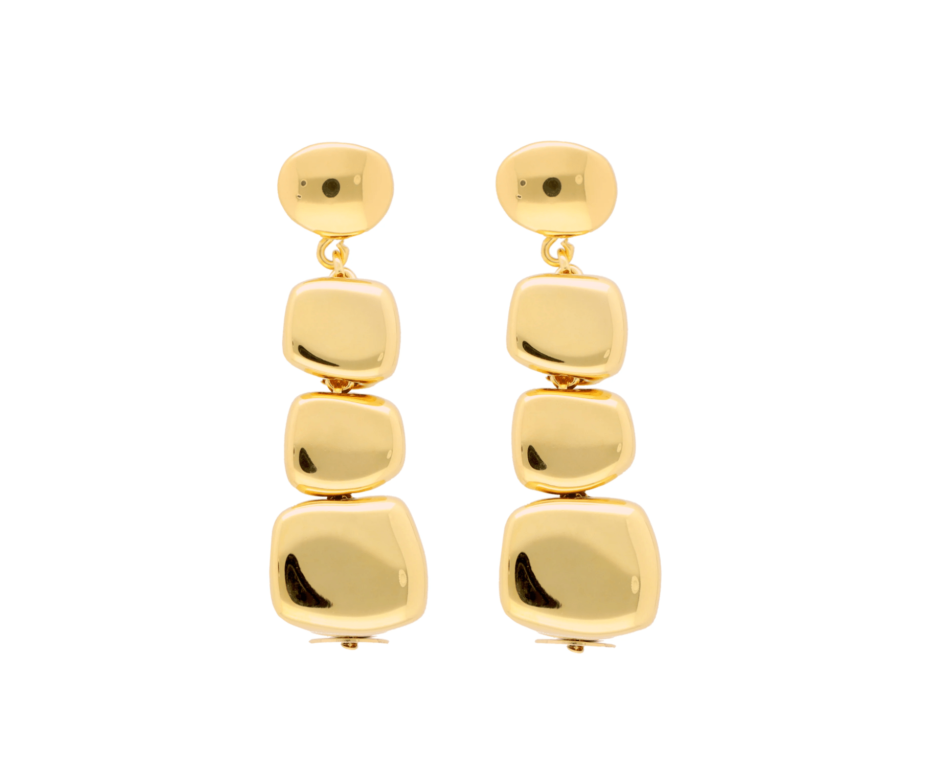Organic Shaped Earring in Gold - Lukka Boutique
