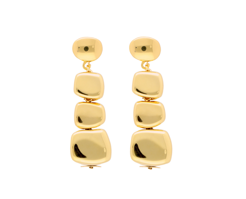 Organic Shaped Earring in Gold