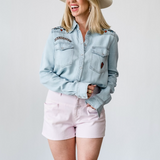 Chemise Tencil Button Down in Light Blue