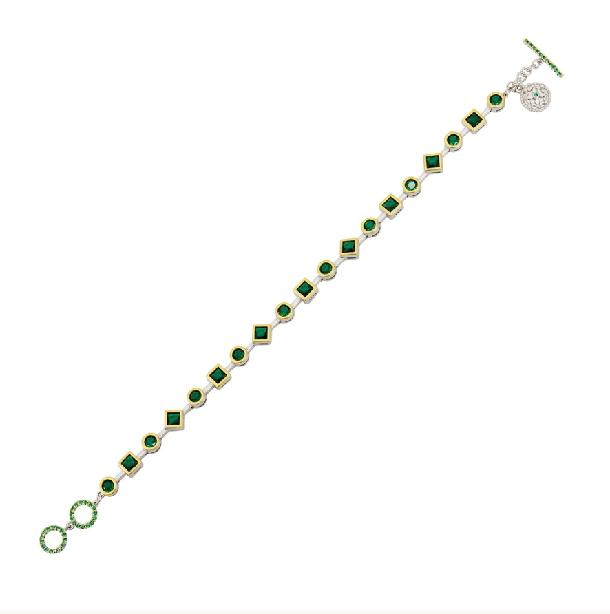 Midnight Mosaic Pave Toggle Bracelet - Lukka Boutique