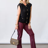 Rose Sleeveless Cardigan in Black - Lukka Boutique