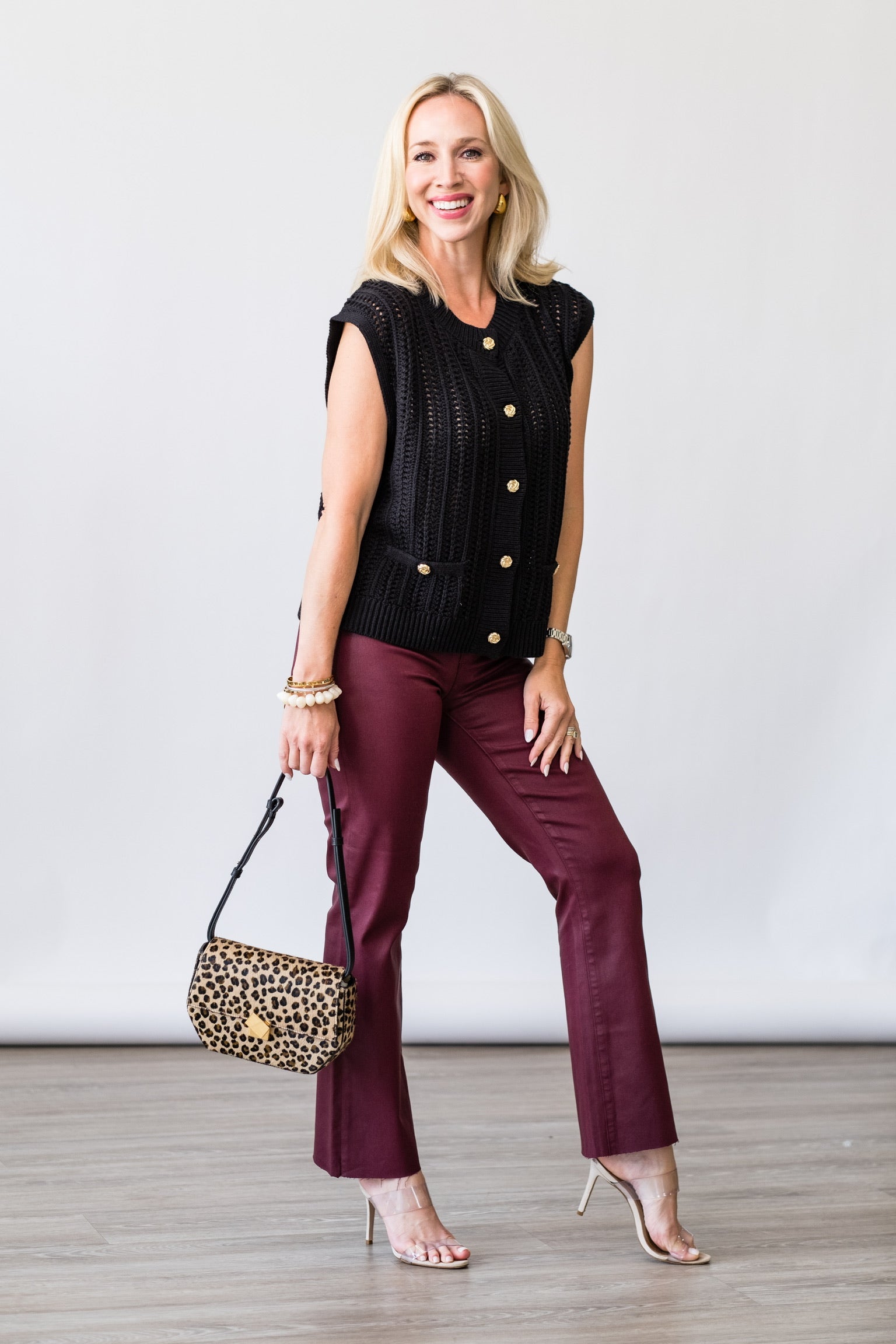 Rose Sleeveless Cardigan in Black - Lukka Boutique