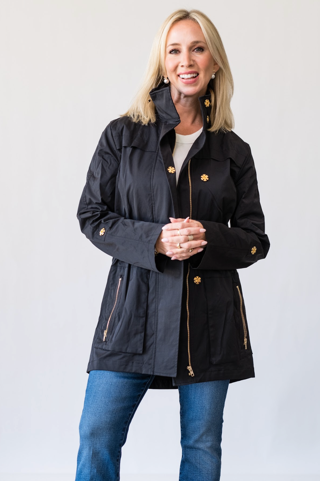 Tess Rain Jacket in Black - Lukka Boutique