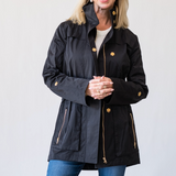 Tess Rain Jacket in Black - Lukka Boutique