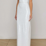 Karma Sequin Maxi Dress in White - Lukka Boutique