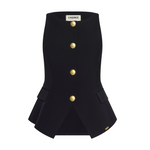 Tessa Racer Neck Vest in Black - Lukka Boutique