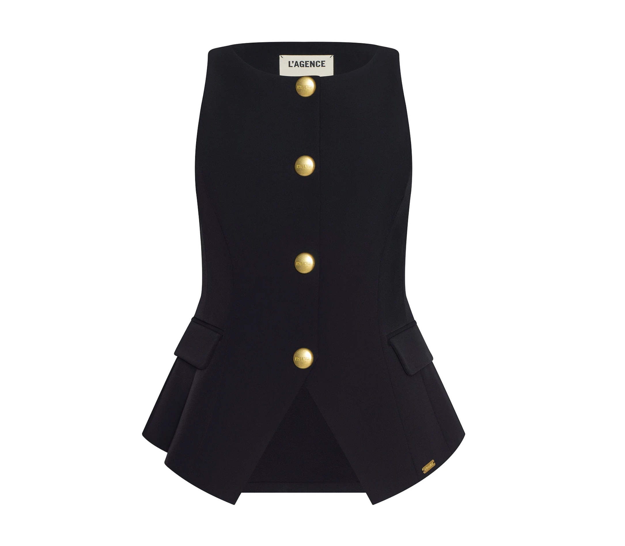 Tessa Racer Neck Vest in Black - Lukka Boutique