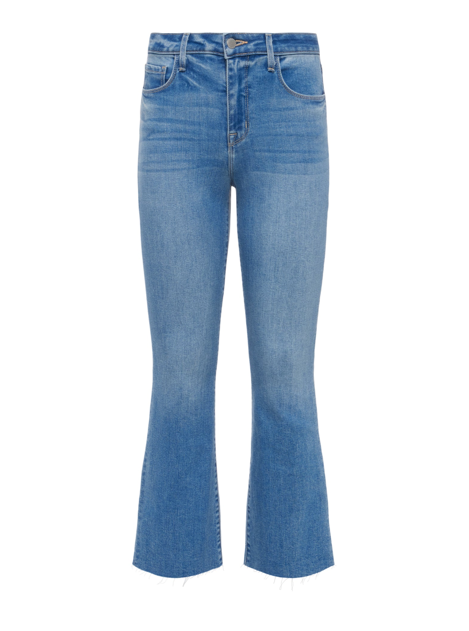 Kendra High Rise Crop Flare in Alamo - Lukka Boutique