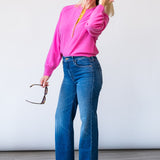 Henley Pullover in Chateau Rose Combo