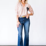 Mirkaz Flowing Hearts Sweater in Pearly