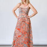 Torin Pleated Maxi Skirt in Paisley