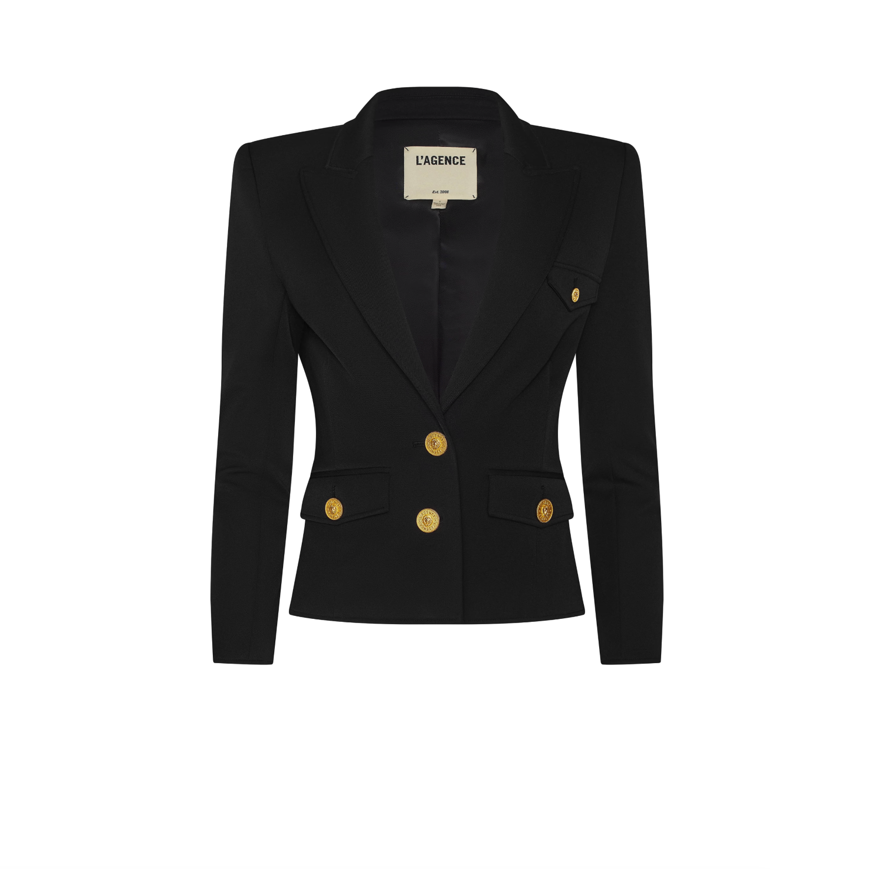 Wylla Shirt Structured Blazer in Black - Lukka Boutique