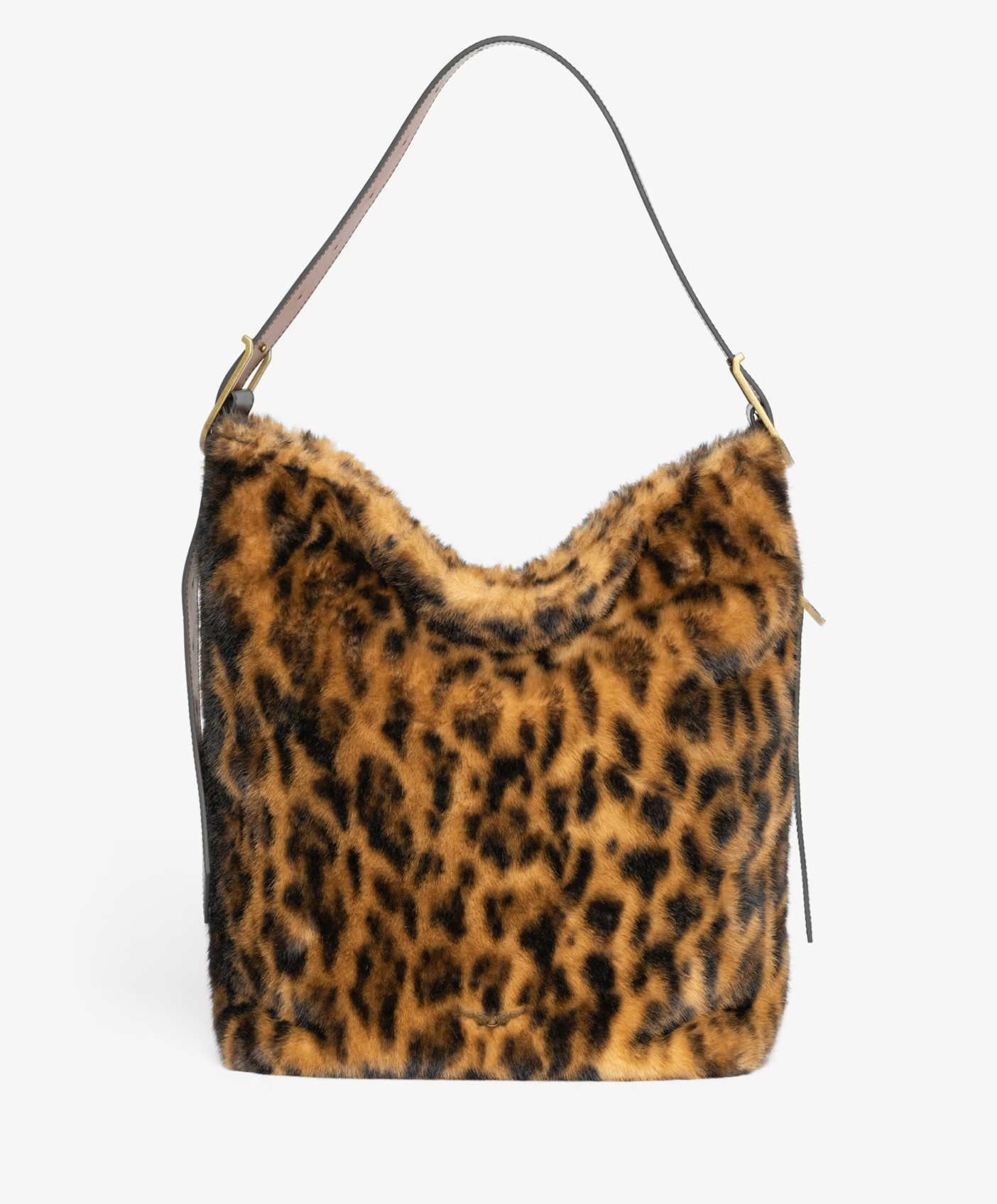 Jane Hobo XL Leo Faux Fur Bag in Leopard - Lukka Boutique