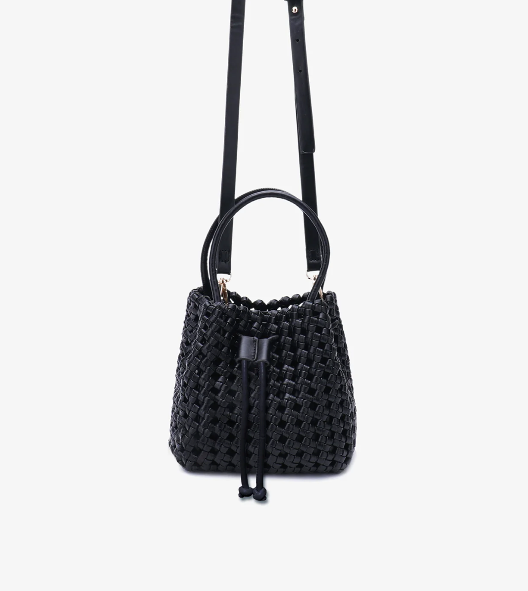 Perrie Bucket Mini Woven Square Handbag - Lukka Boutique