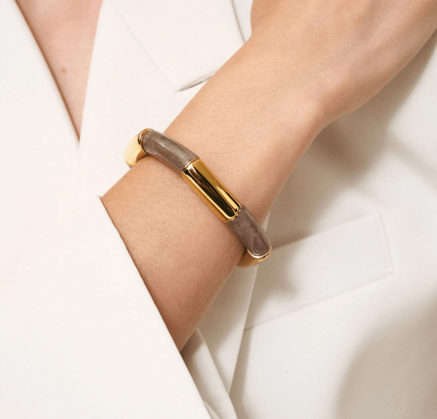 Flex Bracelet in Gold Marble - Lukka Boutique
