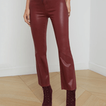 Kendra Coated Crop High Rise Flare - Lukka Boutique