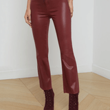 Kendra Coated Crop High Rise Flare - Lukka Boutique