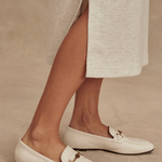 Beatrice Midi Dress in Ivory Marl - Lukka Boutique