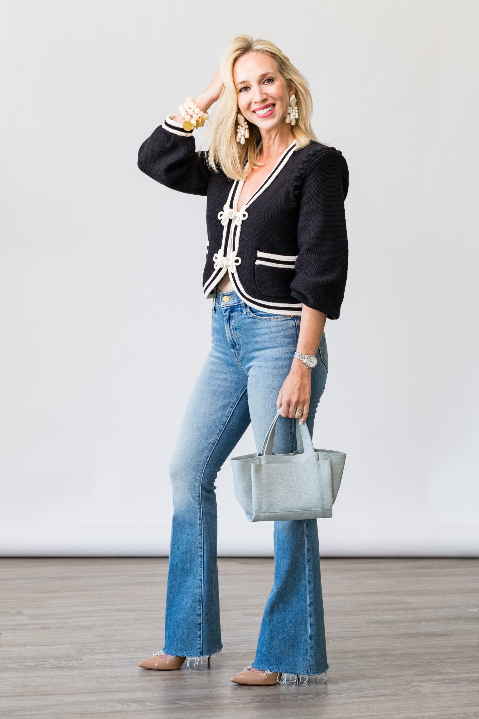 Kaito Crop Cardigan in Black - Lukka Boutique