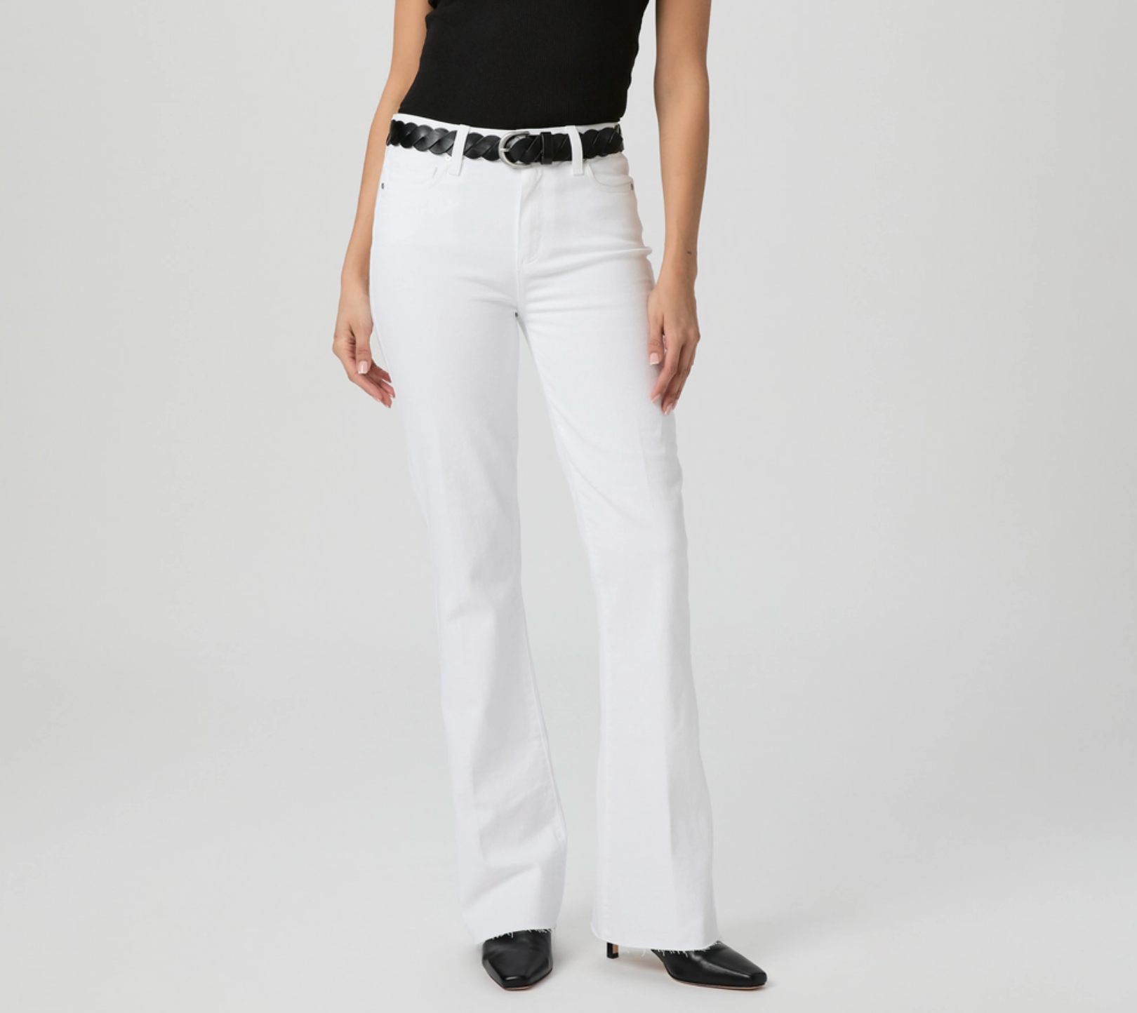 High Rise Laurel Canyon 32" Jean in Crisp White - Lukka Boutique