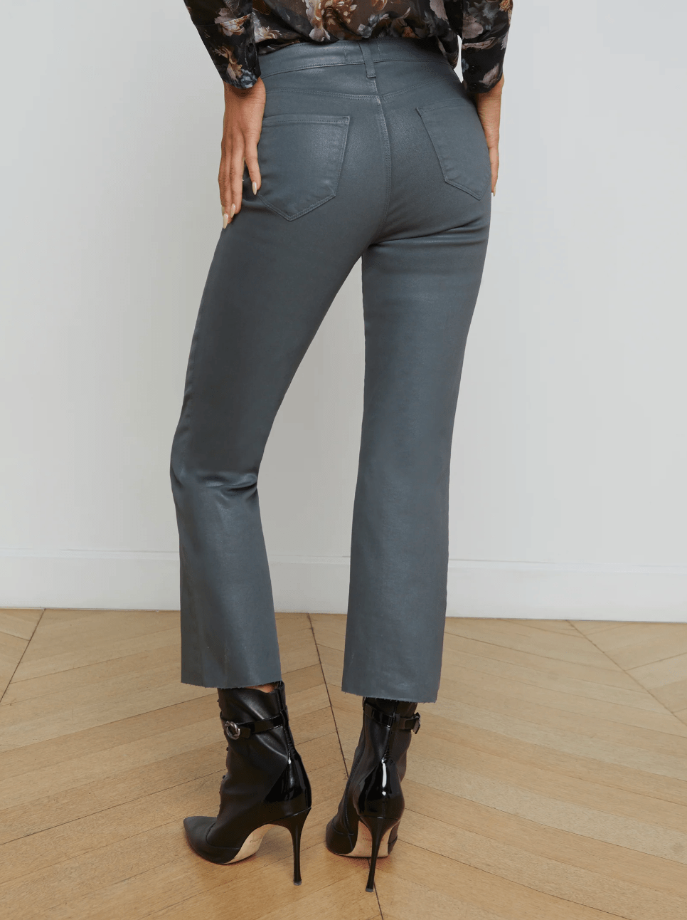 Kendra High Rise Crop Flare - Lukka Boutique