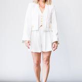 Naamah Pleated Short in Ivory