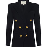 Kyomi Double Breasted Blazer in Black - Lukka Boutique